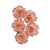 Assortiment de 5 roses + tige en papier de murier décoration scrapbooking ROSE ANCIEN 504