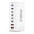 Avizar Station de Charge 286W GaN 3 avec 6x USB-C et 2x USB Prise UE Blanc
