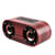 Enceinte Bluetooth Double Cornes en Bois Classique Puissance 3W Autonomie 4-8h Rouge YONIS