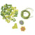 Assortiment Perles en bois: Cocktail, 50 g, vert moyen