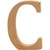 Lettre, C, H : 13 cm, ép. 2 cm, 1 pièce