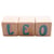 3 cubes bois stickers gris - déco prénom bébé personnalisée