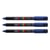 Lot de 3 marqueurs peinture pointe calibrée extra-fine 0,7 mm - POSCA - Bleu Foncé