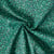 Tissu Voile de Coton digital imprimé fleurs miniatures vert clair et vert moyen sur fond Vert sapin