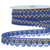 Bobine 25m Galon robe fil métallisé Bleu roy 14mm