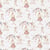 Tissu Coton imprimé digital LittleBird Linette sur fond Blanc