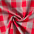 Tissu Coton Tartan Ecossais rouge Lurex sur fond Gris