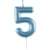 Bougie Chiffre 5 - Bleu Ciel