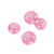 Bouton 2 trous flocons rose