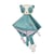 Carré Doudou Bebe Bamboo - Panda - 24 cm s/carte