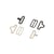 Lot de 2 attache noeuds papillon noir argent