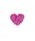 Ecussons Thermocollant Coeur broderie 4 X 4,5 cm - Mediac Fuchsia
