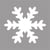 Perfor.fantaisie: Flocon neige, ø5,08cm, (2"), 1 pce.
