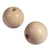 Boules en bois brut, percées, 50mm, forage 8 mm, 2pces