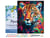 Peinture par Numéro Figured'Art avec Cadre - Léopard Coloré Abstrait - Kit de Loisir Créatif DIY Numéro d'Art Complet - 40x50cm toile tendue sur châssis