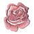 Lot de 3 écussons thermocollants petite rose rose x3.5cm