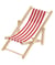 Chaises longues de plage miniature, 6,5 x 11 cm pour le monde des lutins - Rico Design rouge et blanc