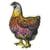 Ecusson thermocollant poule 4,5 cm x 3 cm