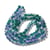Fil de 105 Perles ronde en verre craquelé cristal 8 mm VERT MAUVE