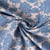 Tissu Toile Polycoton Les indiennes bleues sur fond Naturel