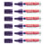 Lot de 6 marqueurs permanent 2-7 mm - EDDING - Violet - Pointe biseautée - Corps Aluminium