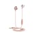 Muvit Kit Piéton Stéréo Jack 3.5mm Semi-intra avec Microphone et Commandes Intégrées Dorée