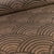 Tissu Jacquard Eventails dorés sur fond Noir