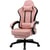 Chaise de gaming ergonomique GTPLAYER Papillon - Tissu - LR002-OB - Noir rose - 50 x 54 x 135 cm