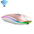 Souris Sans Fil Ergonomique Lumineuse Rose Gold 2400DPI 4 Boutons USB Rechargeable