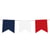Guirlande - bleu, blanc, rouge - 3m