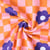 Tissu Sweat léger envers molletonné Jade fleurs Violettes sur fond Rose