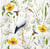 Lot de 4 serviettes en papier découpage collage 33 cm OISEAU FLEUR O 200