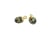 1 Petite breloque forme ovale 14*8mm Jaspe dalmatien et attache dorée
