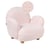 Fauteuil Enfants en Bouclé Rose Rembourré Pieds en Bois Siège Chambre d'Enfant