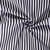 Tissu Popeline de Coton Rayures noires 5 mm sur fond Blanc
