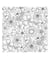 Tissu coton fleurs à colorier de 150 cm de largeur lycoblanc/noir vendu par 50 cm