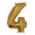 Ballon Chiffre 4, 40cm, 1pce. , or