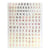 Stickers chiffres et alphabet transparents dorés 137 pièces