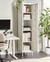 Armoire de Rangement Blanche en Acier Porte avec 5 Étagères et Rail Bureau à Domicile Moderne