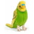 Peluche perruche verte 20 cm - living nature an380a