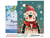 Peinture par Numéro Figured'Art avec Cadre - Petit Pingouin de Noël - Kit de Loisir Créatif DIY Numéro d'Art Complet - 40x50cm toile tendue sur châssis