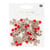 Confettis rennes en bois pailletés dorés