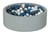 Piscine à balles Aire de jeu + 450 balles blanc, bleu, gris - Velinda