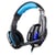 Casque Gaming Stéréo Jeu Volume Micro Omnidirectionnel LED Jack 3.5Mm Bleu Noir YONIS
