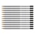 Crayon graphite Faber-Castell Grip 2001 - Mine 2 mm - Dureté HB - Corps triangulaire - Lot de 12