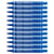 Marqueur permanent - PENTEL - Pointe ogive 1,5 mm - Corps aluminium - Bleu - Lot de 12