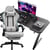 Ensemble chaise gaming et bureau GTPLAYER - Tissu - Gris - 50P 54l 135H cm