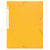 Chemises à élastiques carte lustrée 3 rabats monobloc - Jaune - x 50 - Exacompta