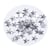 30 Perles cabochon étoile strass noir 10 mm acrylique à coller - dos argenté - création diy