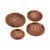 Lot de 3 boutons costume rouille